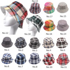 Hombre Mujer Bucket Grid Checks Boonie Plaid Hunting Fishing Outdoor Summer Cap Hat  eb-27936454